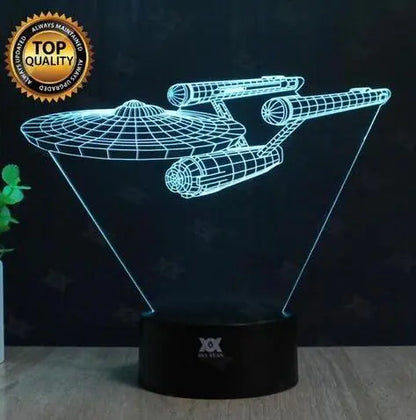 Cosmic Warship 3D Lamp